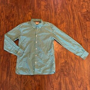 Brooks Brothers Red Fleece Green White Gingham Shirt Small S